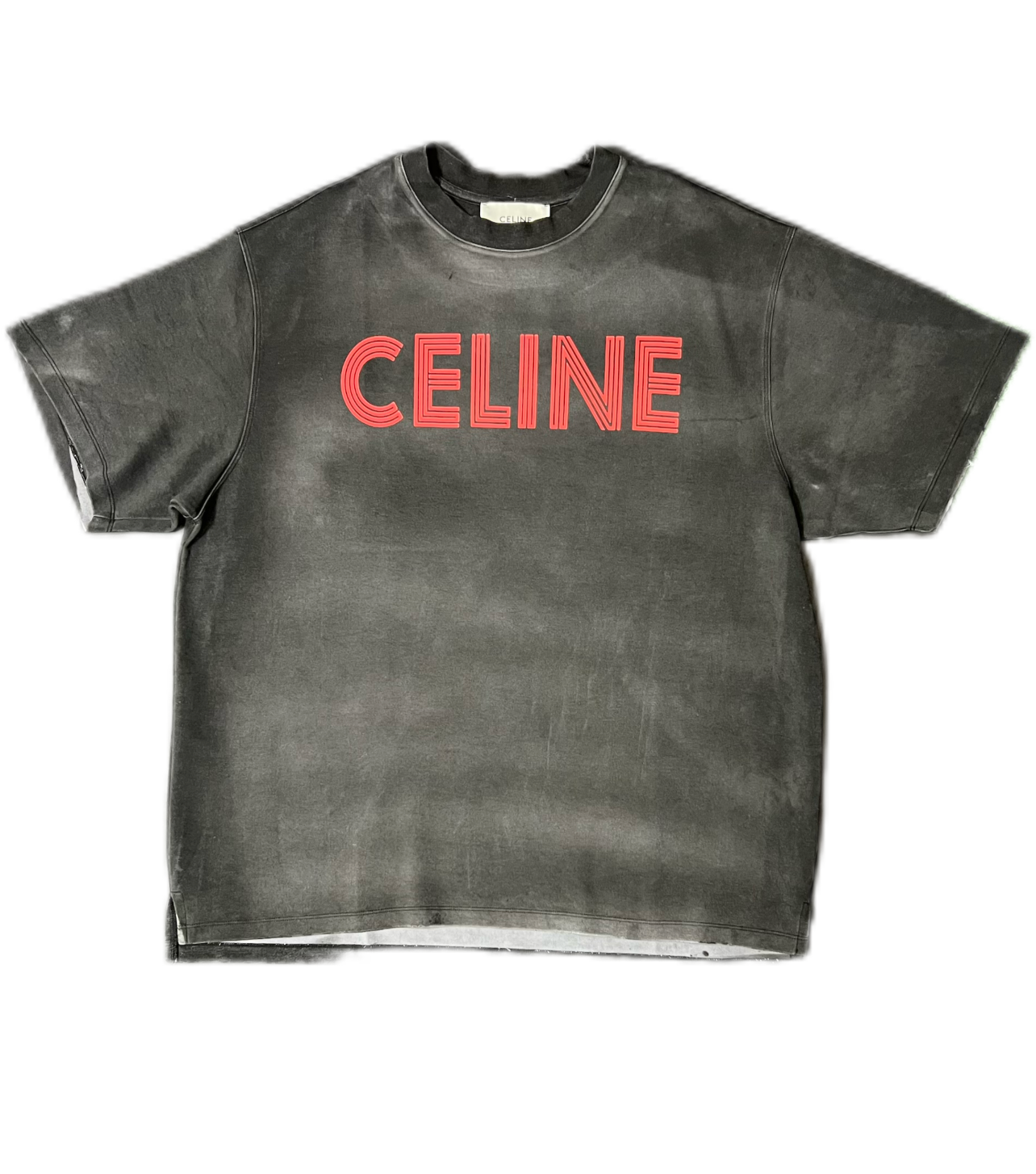 CE L I N E Black wash oversized shirt