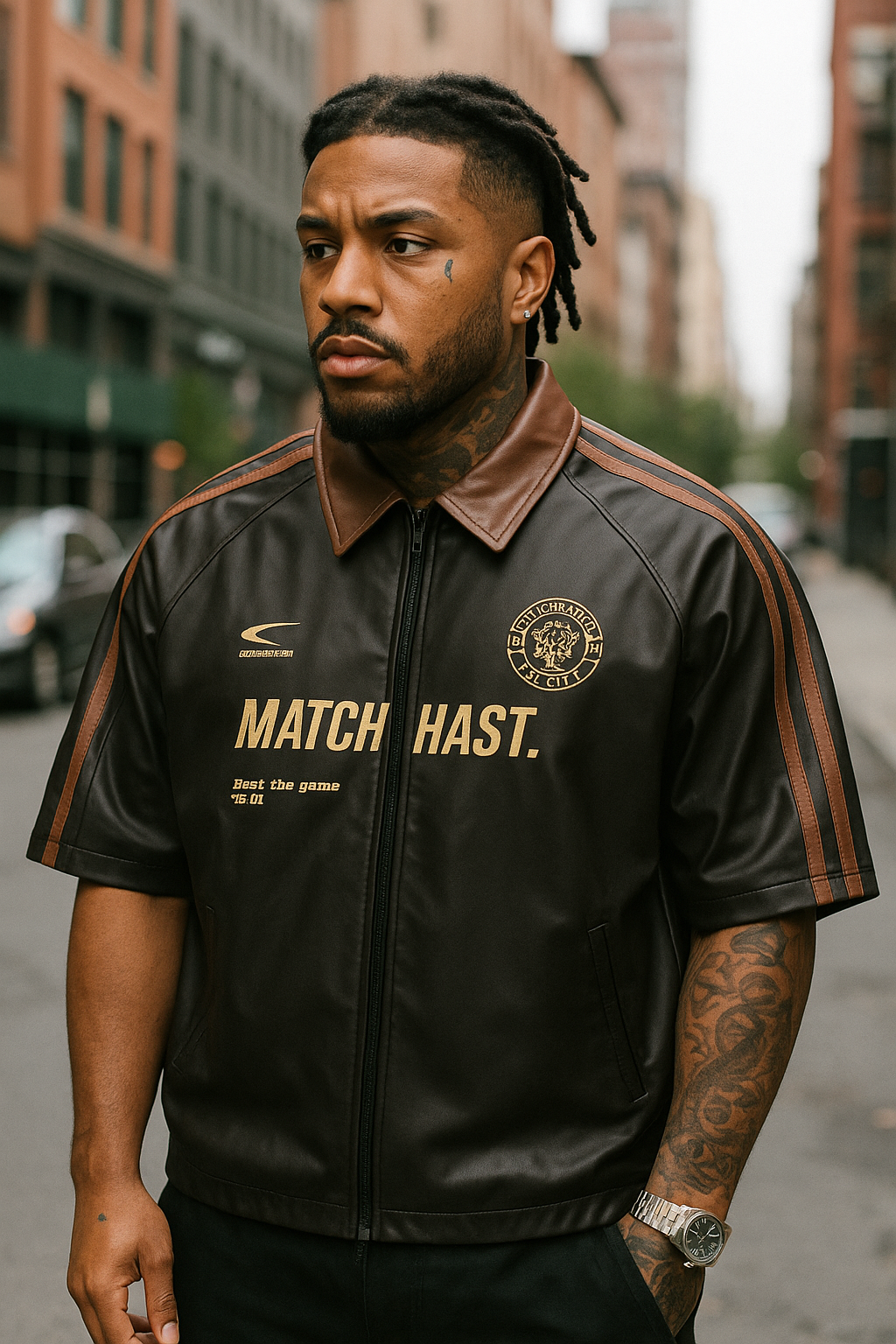 Matchast Zip up Crop top