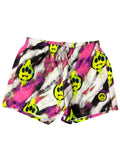 Barrow neon tie dye swim trunks