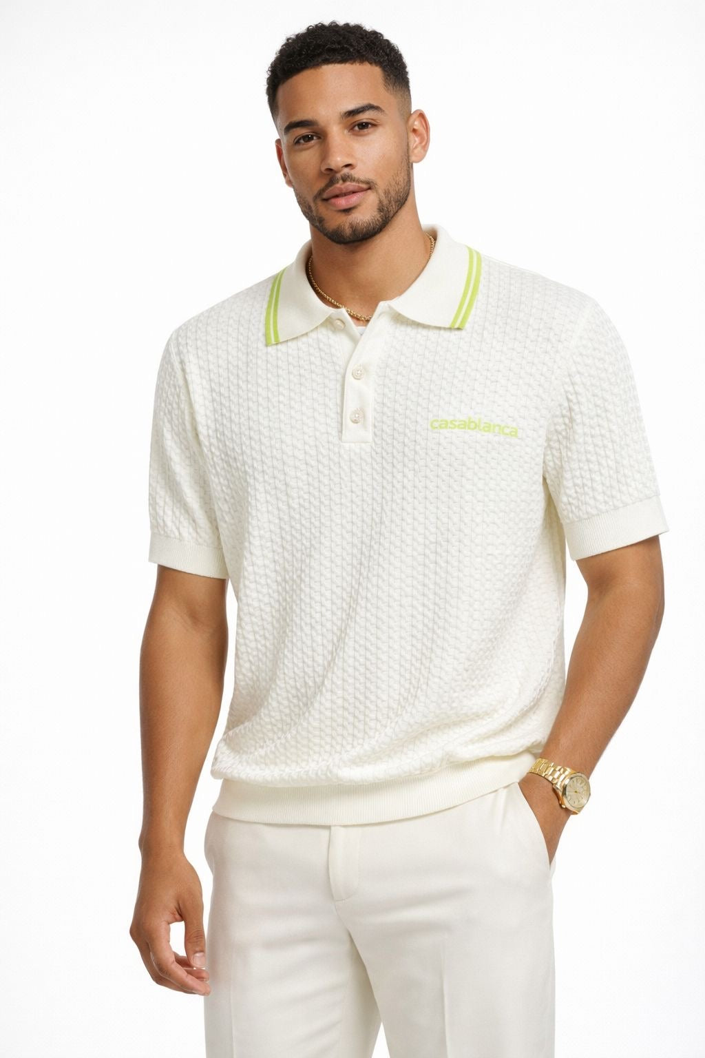 CB White Lime Polo