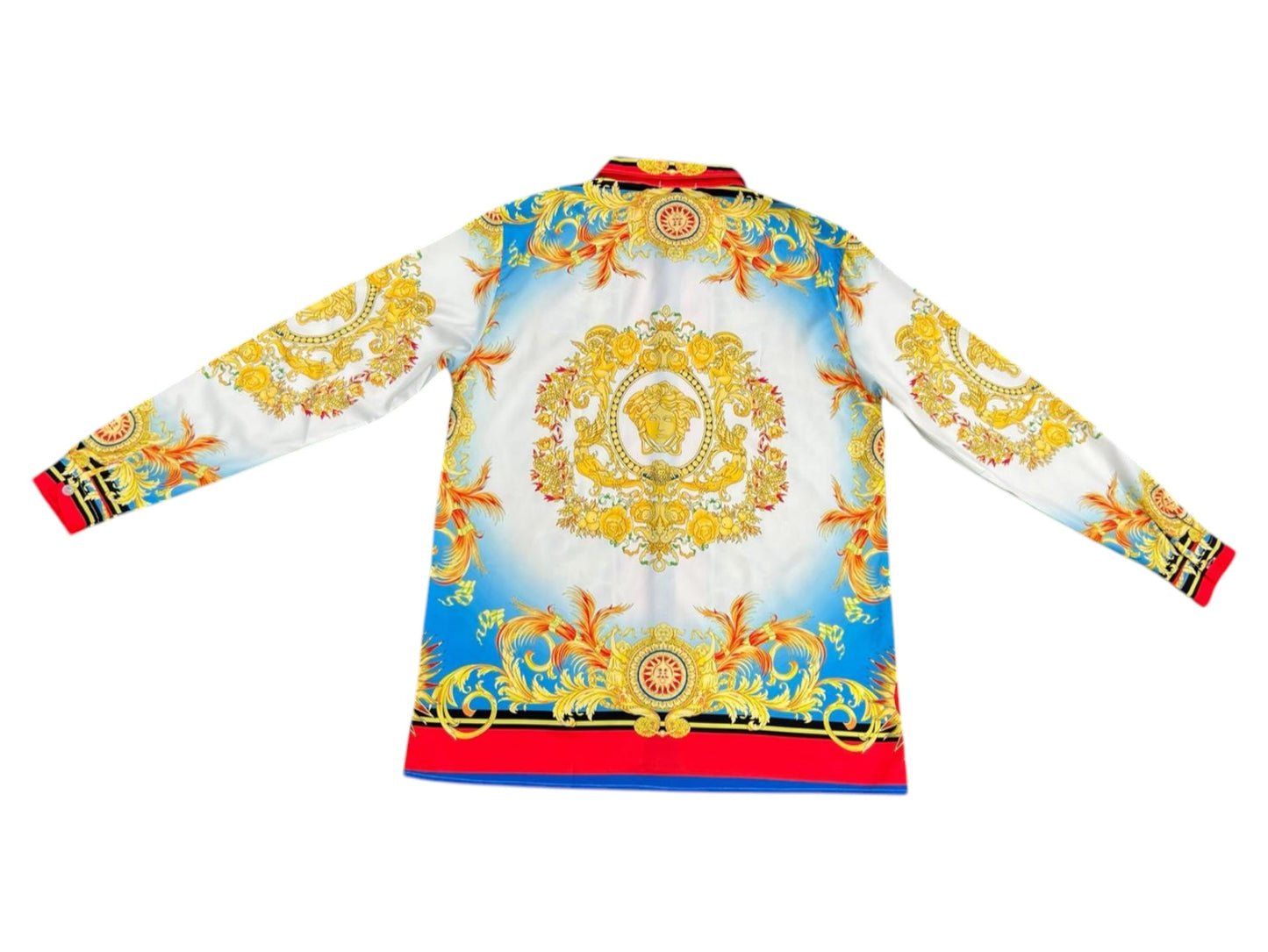 V e r s a c e fire sun long sleeve button up