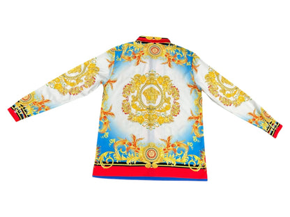 V e r s a c e fire sun long sleeve button up