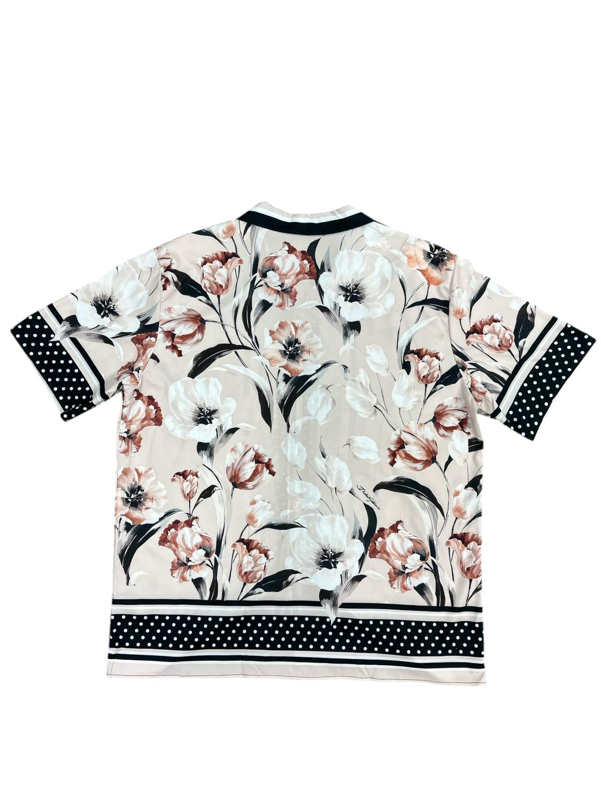 D & G Rose Flower Button Up