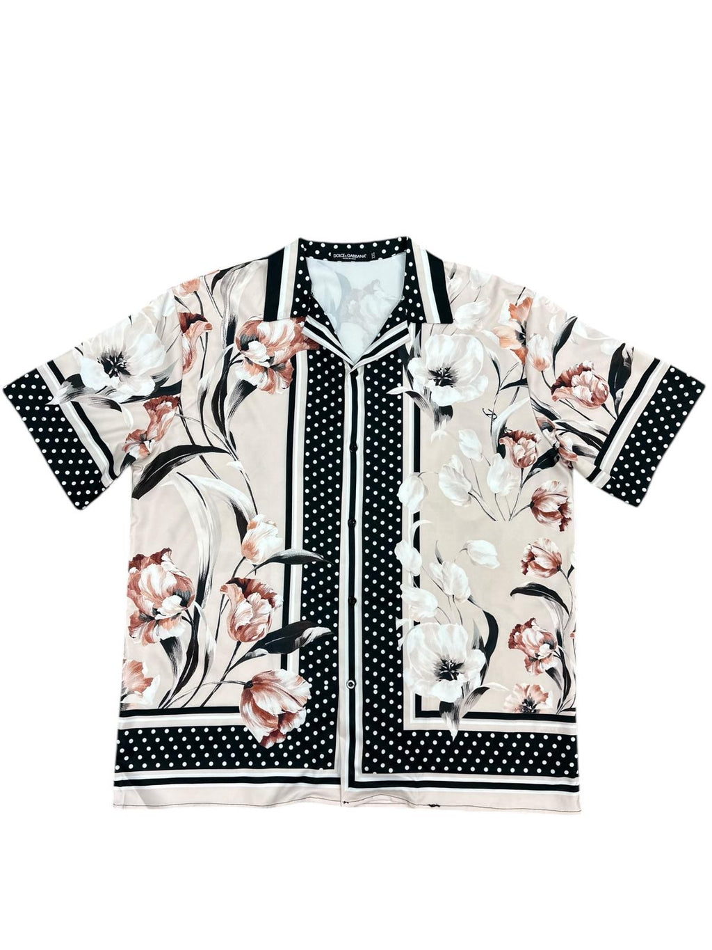 D & G Rose Flower Button Up