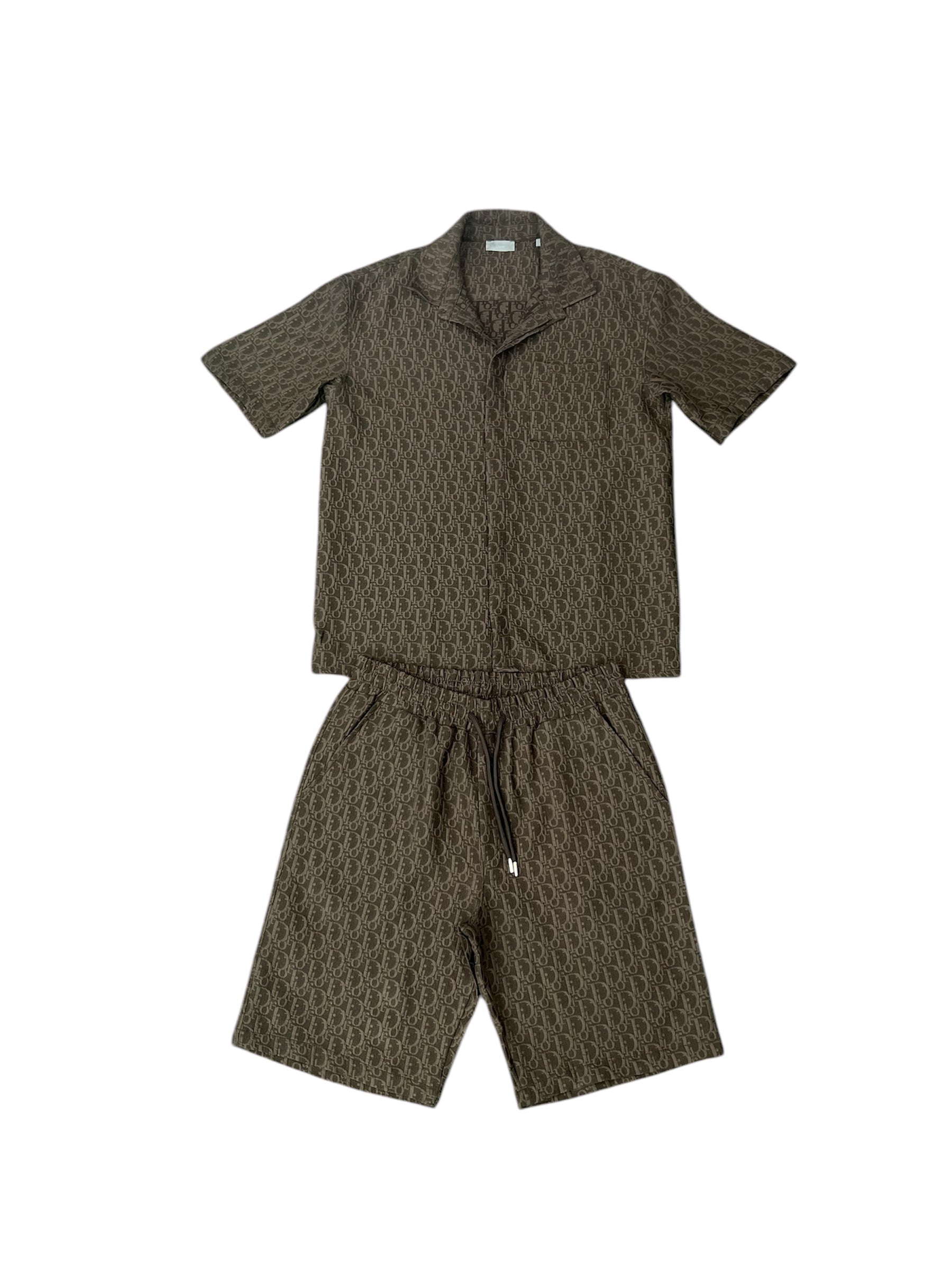 Dior Monogram Button Up Cotton Set