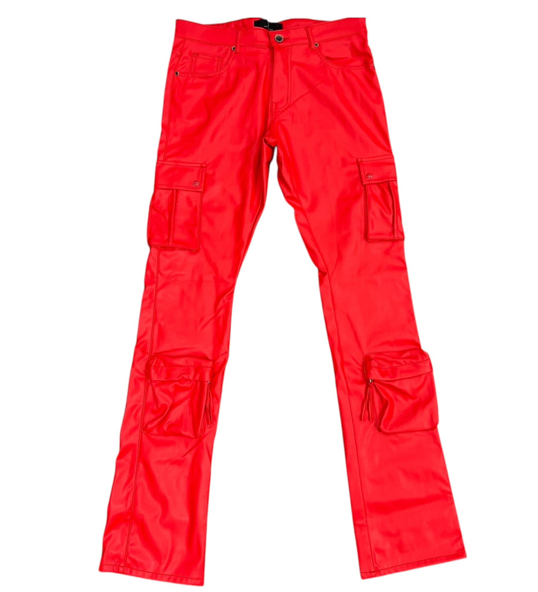 Focused Leather Stacked Pants