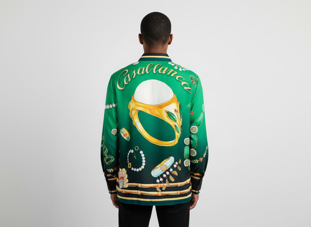 C a s a b l a n c a jewel long sleeve button up