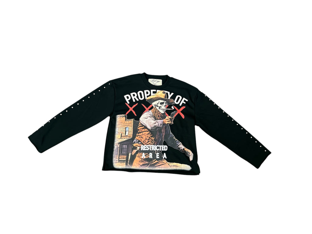 Bkys Longsleeve Smoking Cowboy CropTop