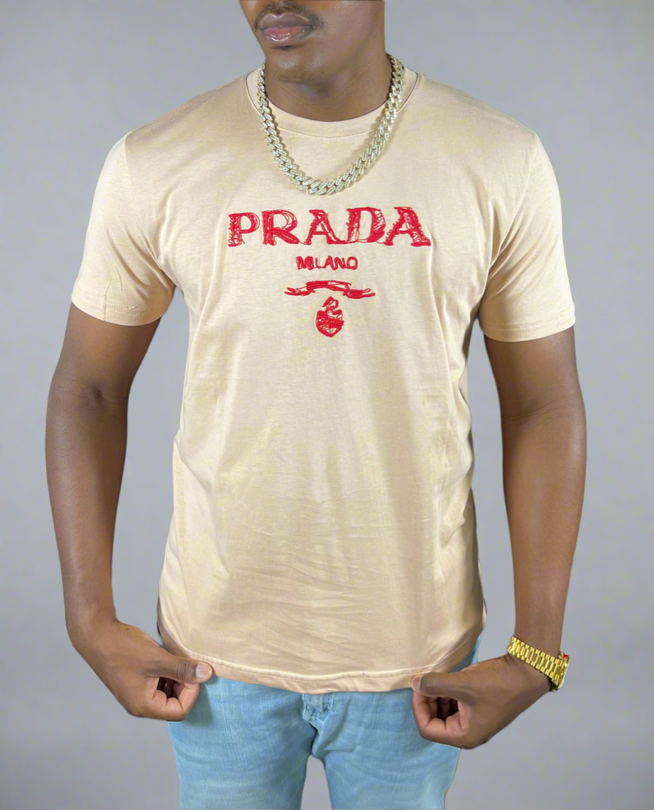 Prada Milano Embroider T-SHIRTl