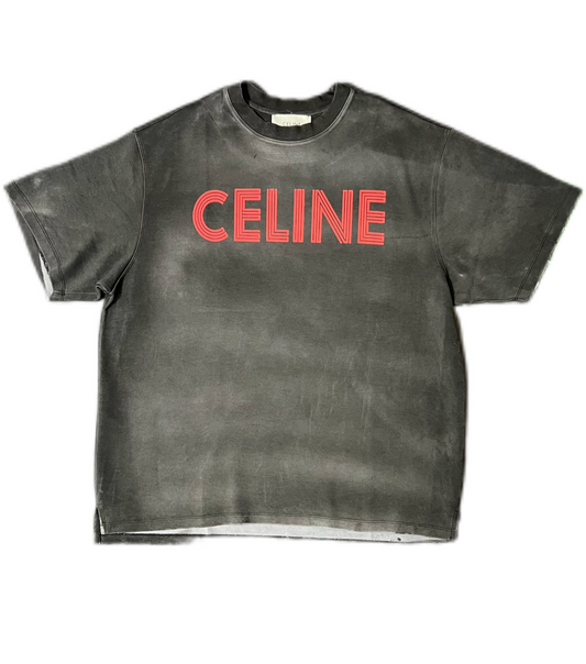 CE L I N E Black wash oversized shirt