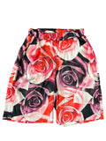 D & G rose silk shorts
