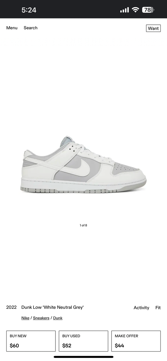 Dunk Low ‘White Neutral Grey’