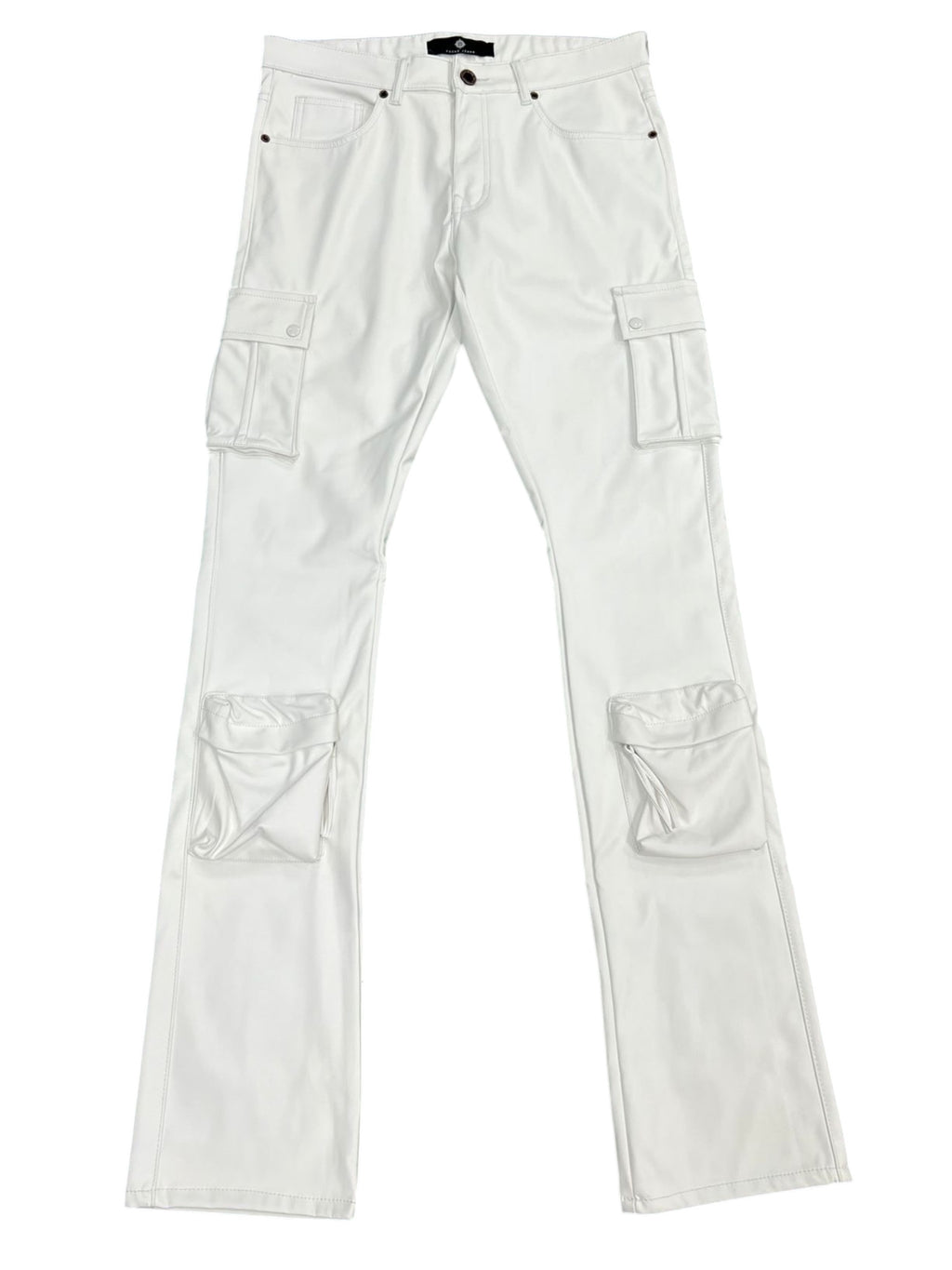 Focused Leather Stacked Pants