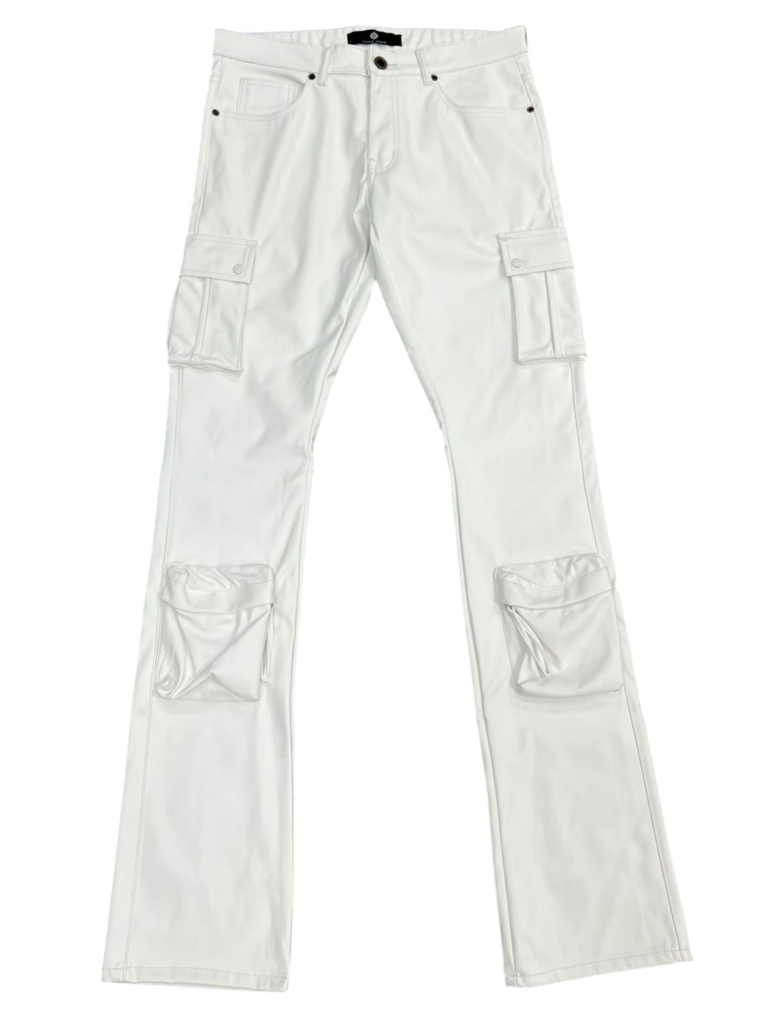 Focused Leather Stacked Pants