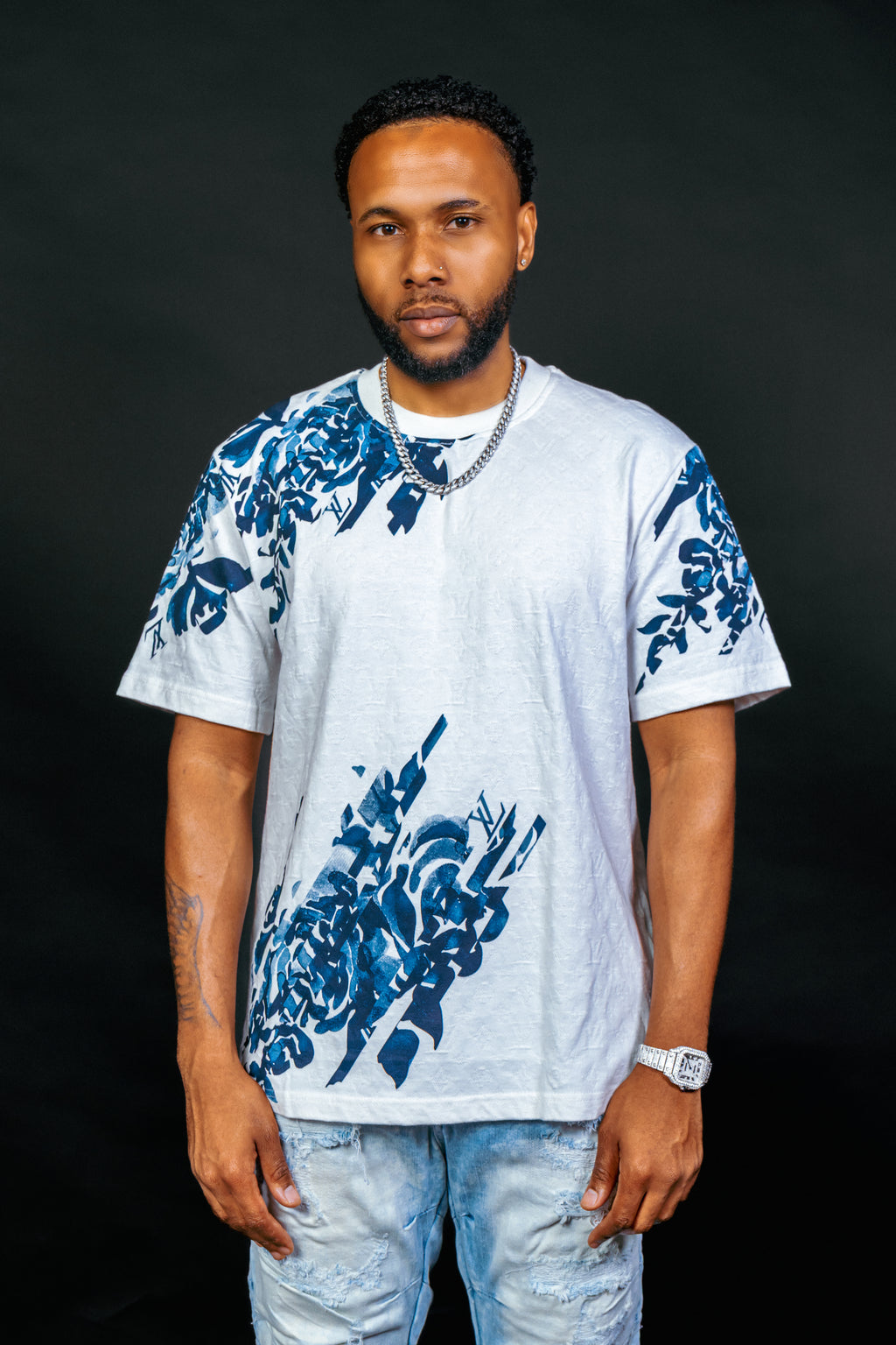 Lv Leaves  Cotton Tshirt