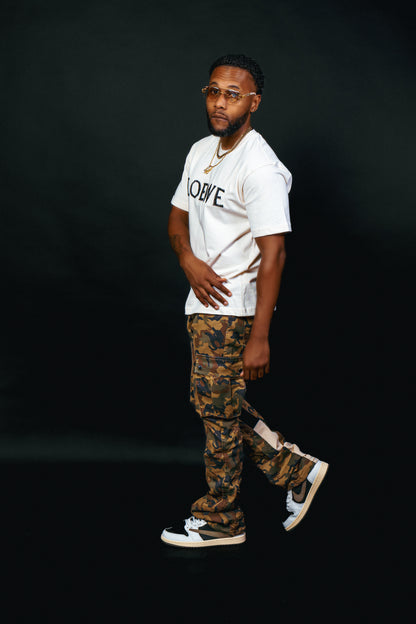 Loewe Bold T-Shirt Tan with BLACK Writing