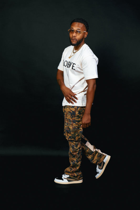 Loewe Bold T-Shirt Tan with BLACK Writing