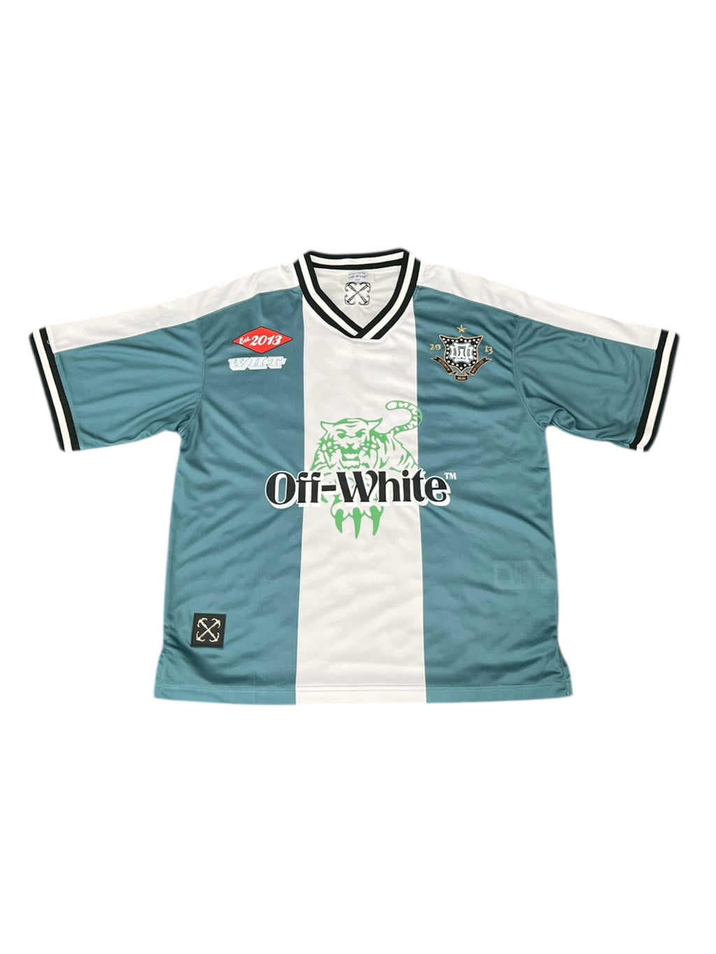 Off White Teal Jersey