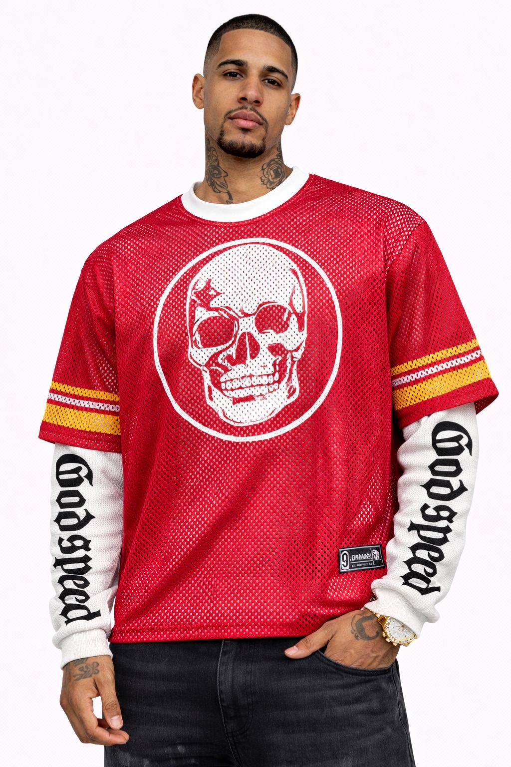 Godspeed skull longsleeve mesh