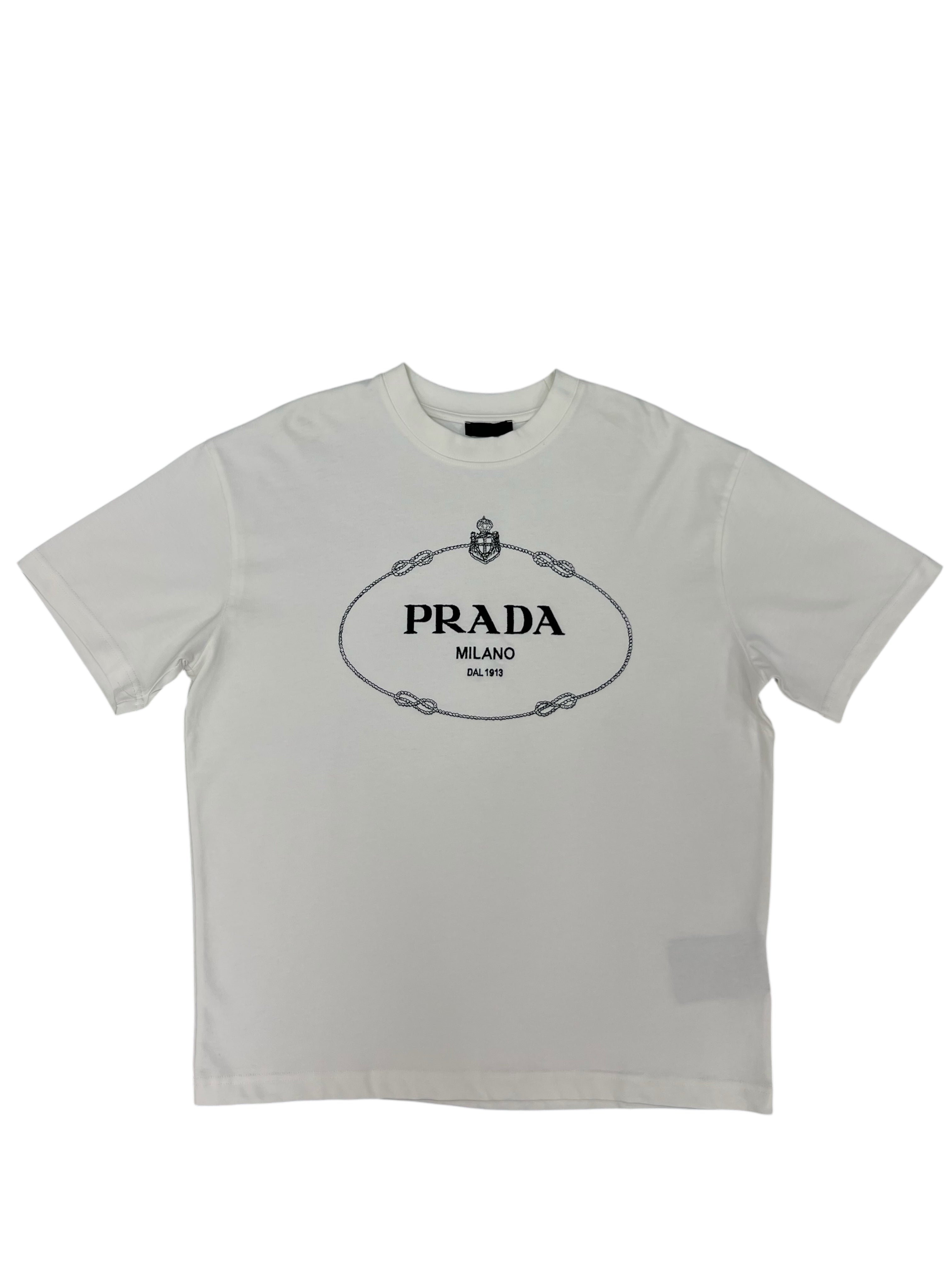 Black Prada Embroidered T-Shirt