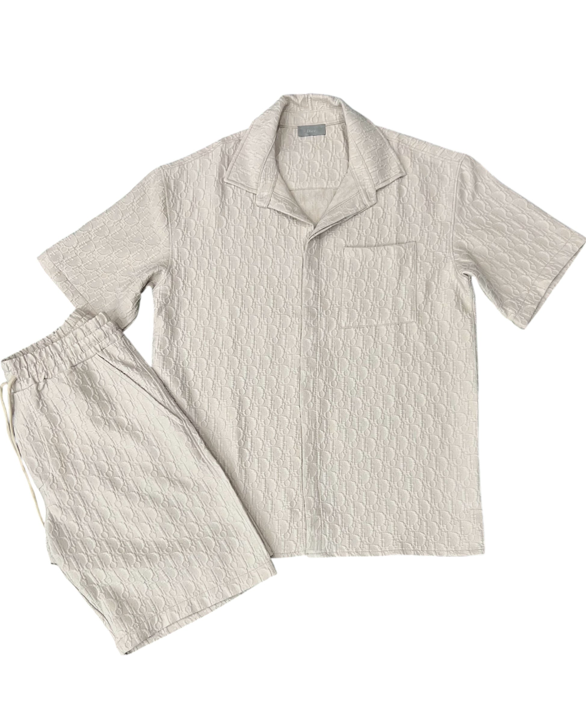 Dior Monogram Button Up Cotton Set