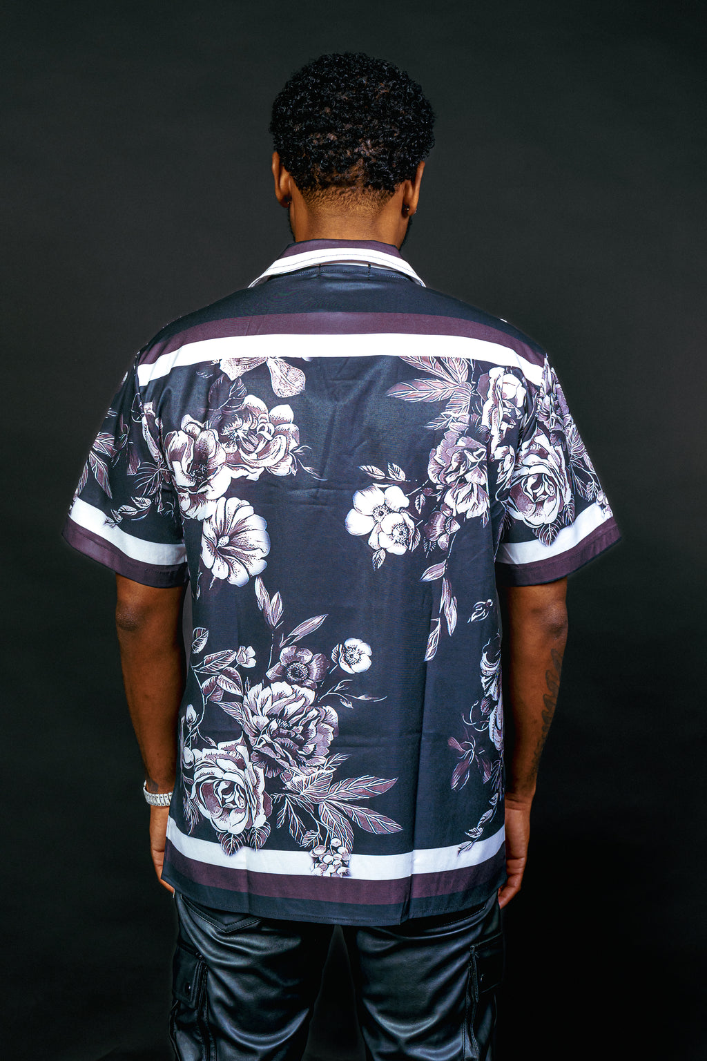 D & G Rose Flower Button Up