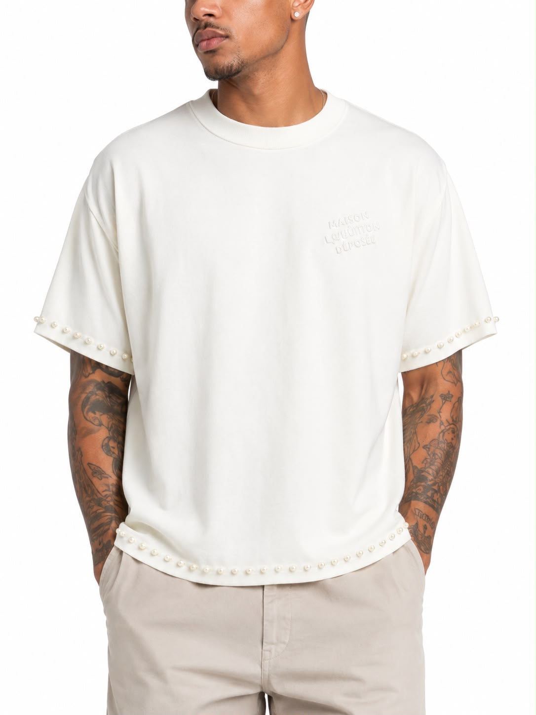 LV white Marque Deposee T-shirt