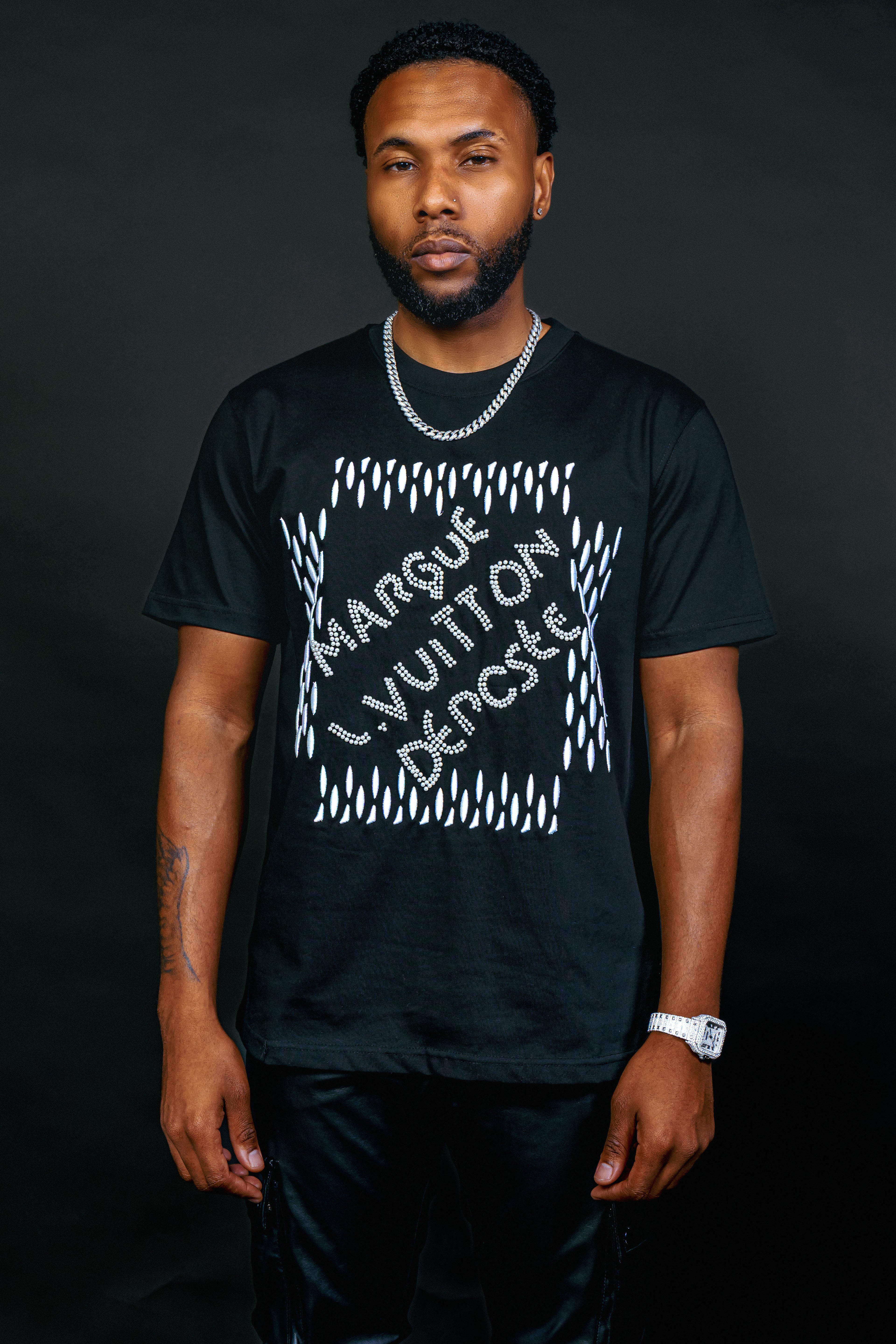 LV embroided signature T-shirt