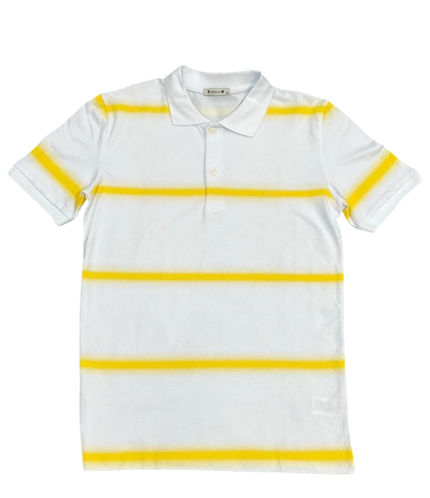 Stock-white-and- yellow-polo
