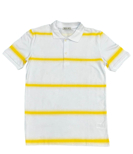 Stock-white-and- yellow-polo