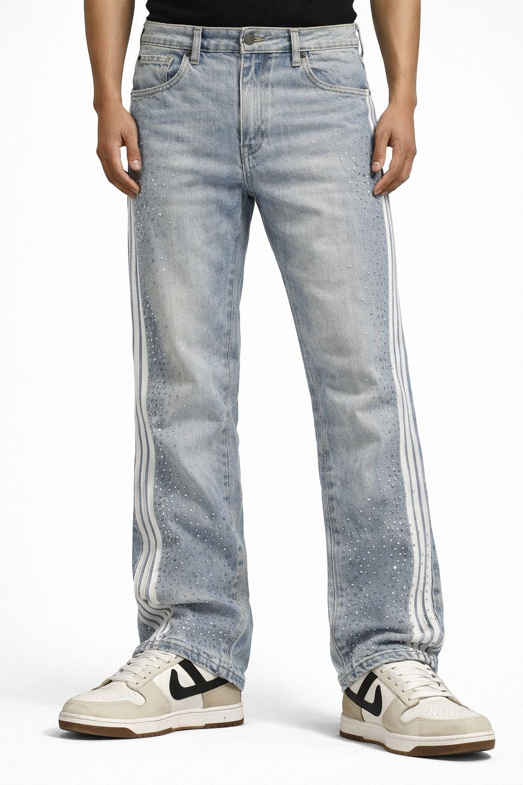Kindred light, blue baggy jeans with rhinestone  KD 2112Ls