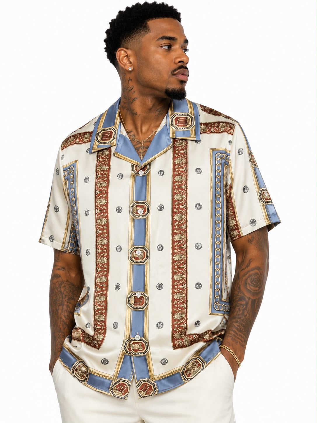 Versace     Monarch Chain button up