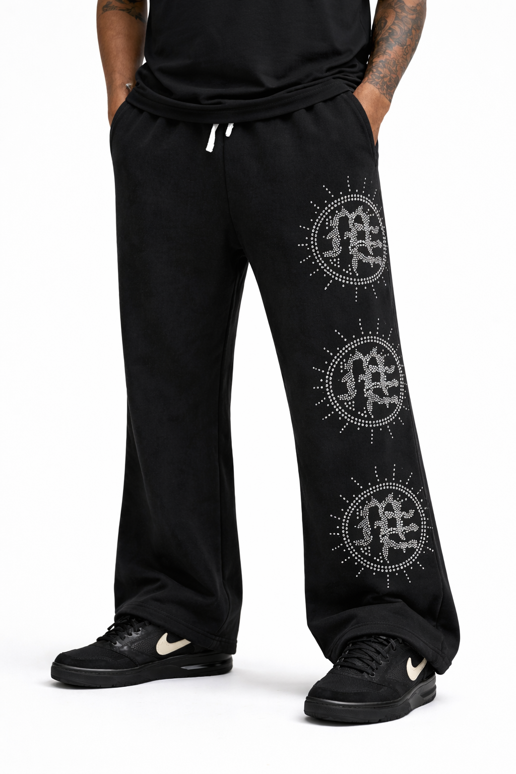 Mixed emotions sweatpants rhinestone
