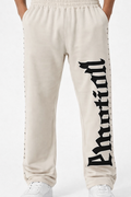 Mixed emotion beaded sweatpants