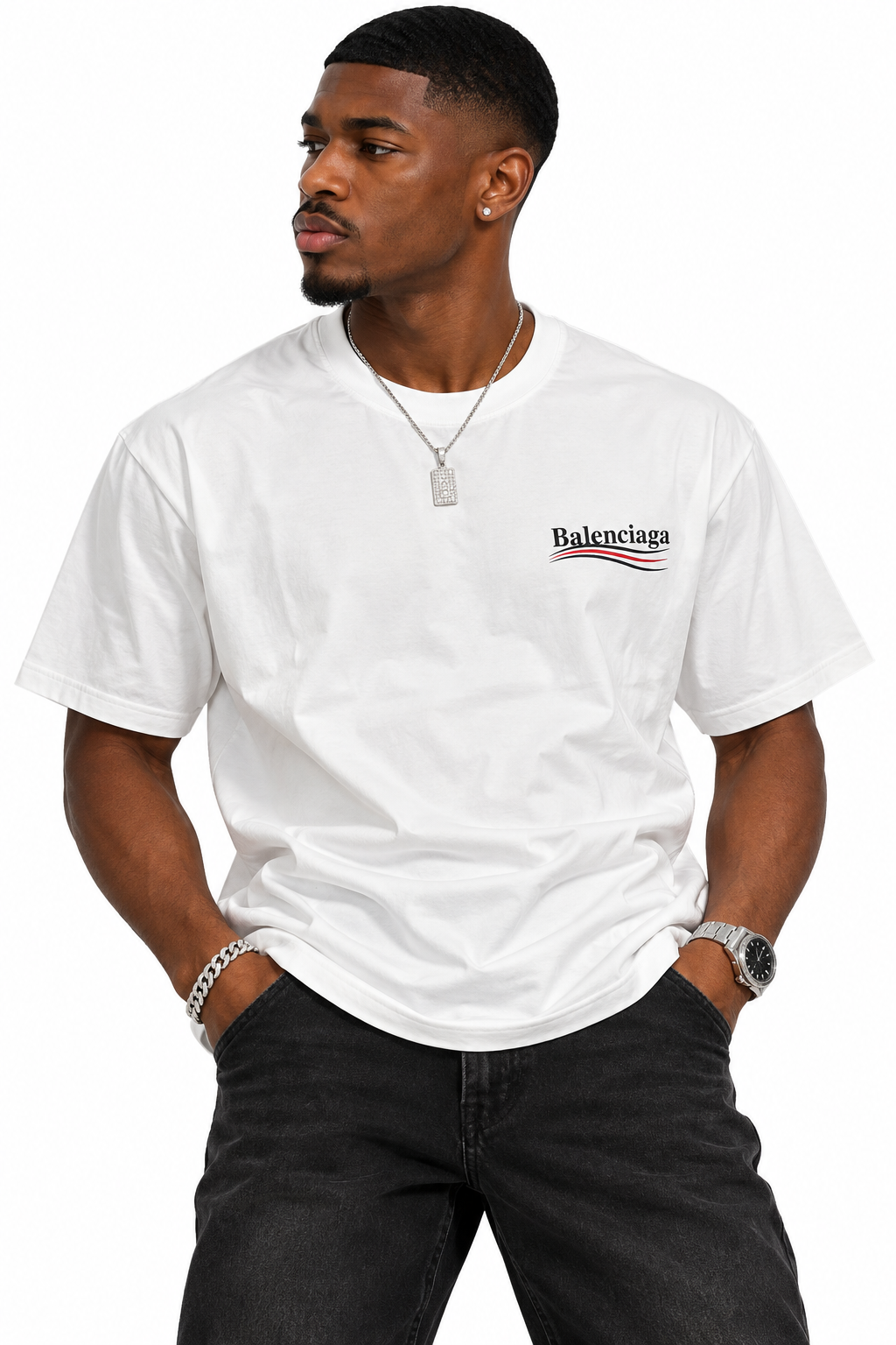 Balmain Paris Brown Maze Polo