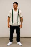 Casa Blanca Verde Stripe Polo