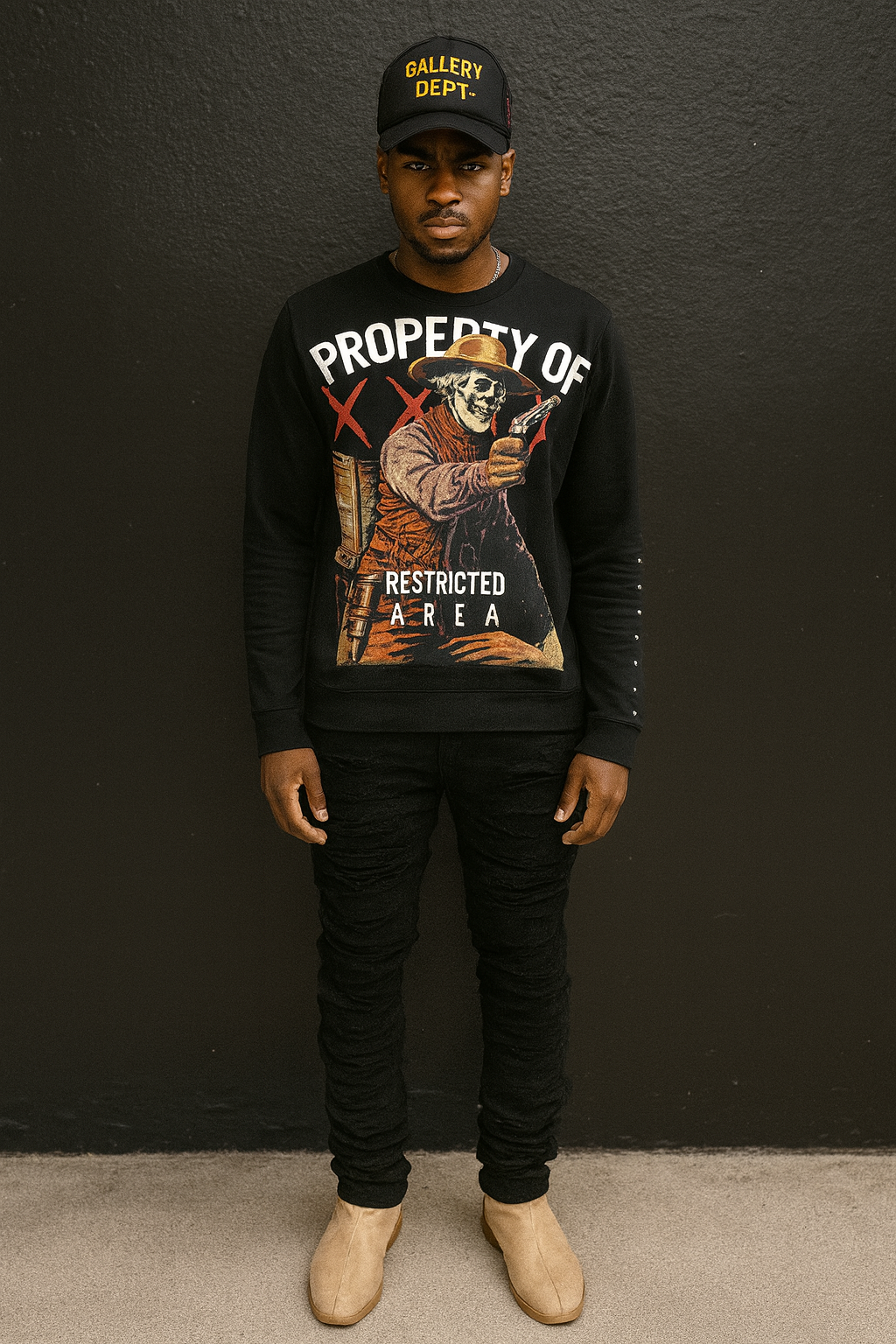 Bkys Longsleeve Smoking Cowboy CropTop