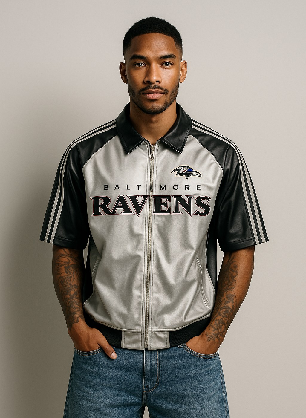 Baltimore Ravens metallic Zip UP