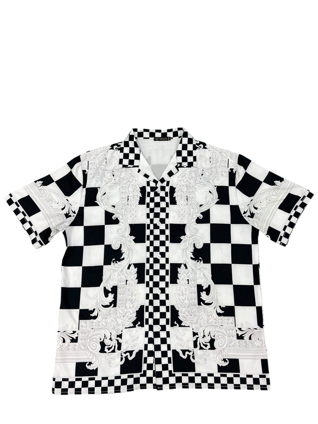 Versace Roman Checker Button Up 522