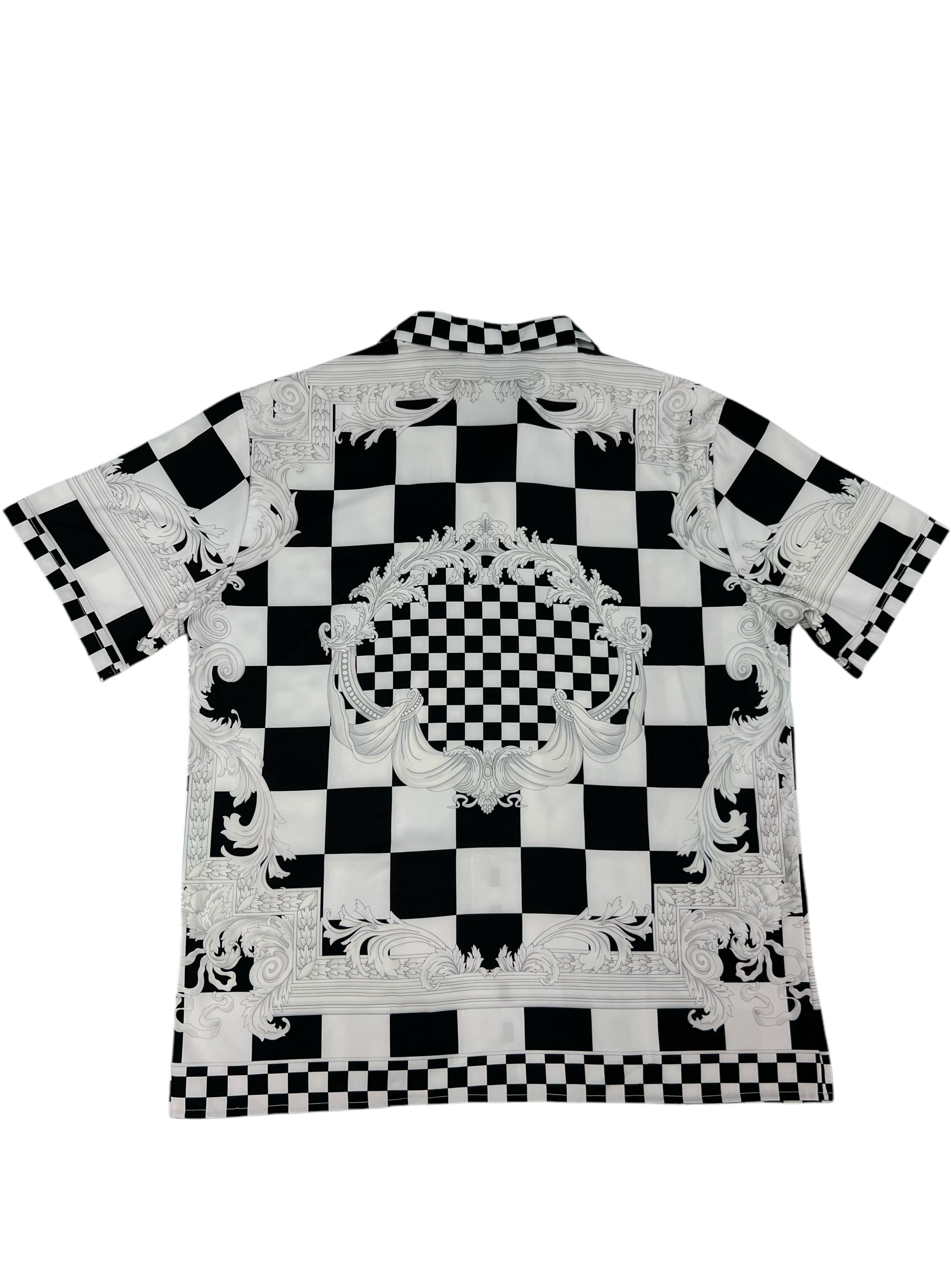 Versace Roman Checker Button Up 522